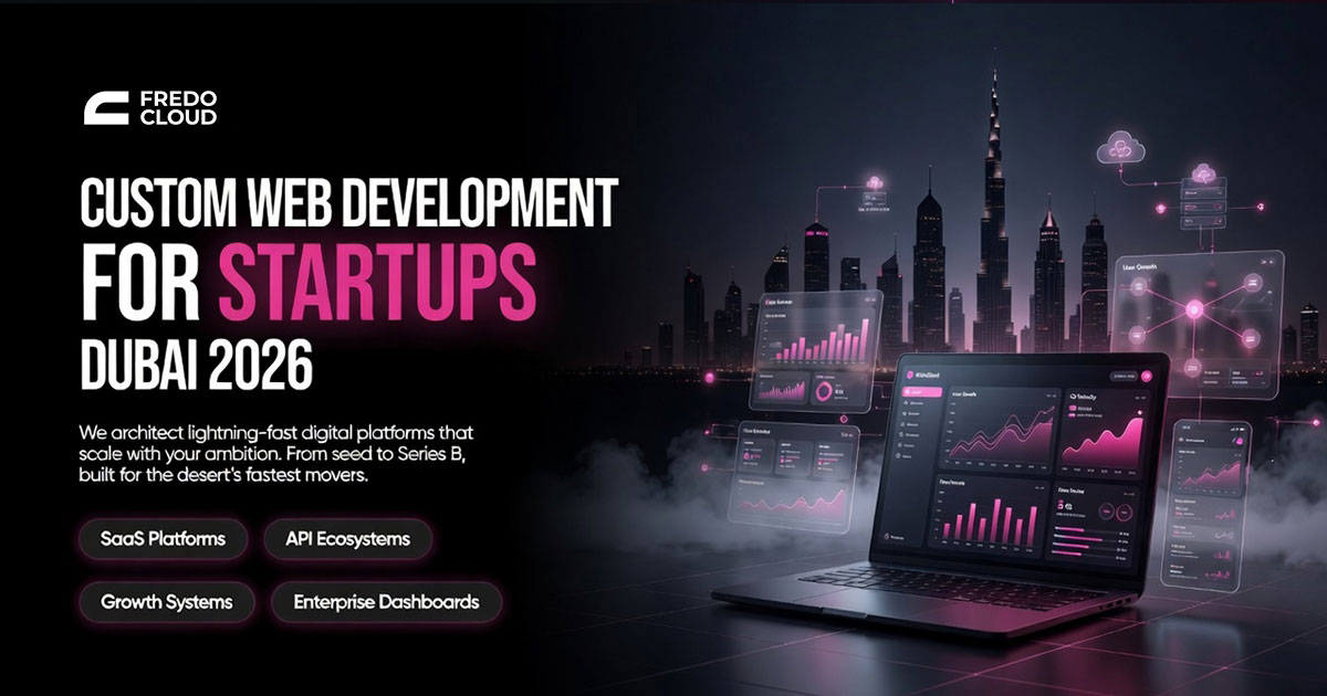 Custom web development for startups in a Dubai office setting