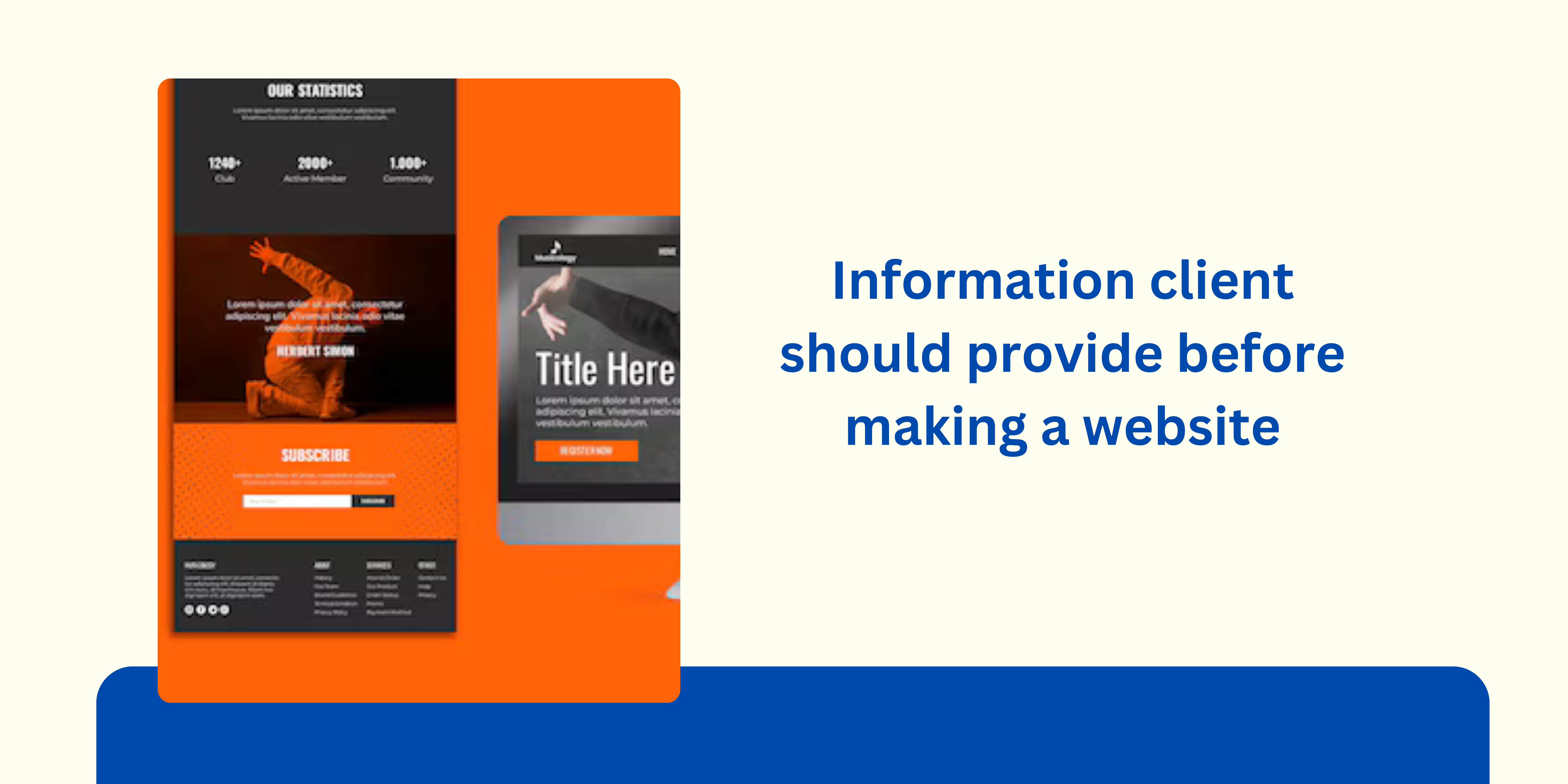 Information client should provide before making a website