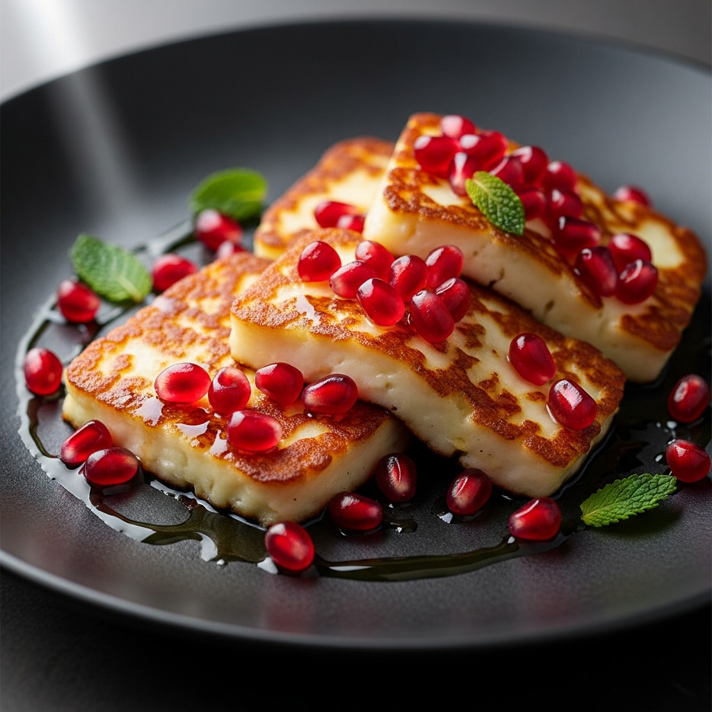 Halloumi med granatäpple