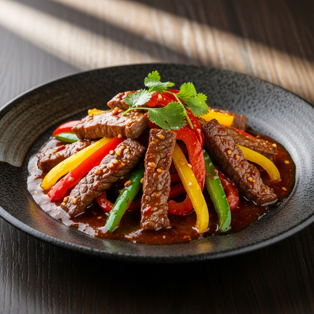Spicy Beef and Bell Pepper Stir-Fry