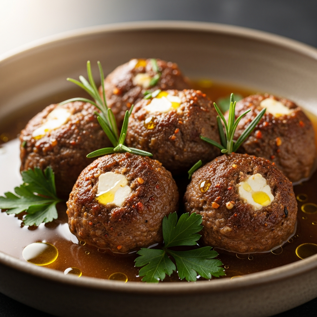 Lamb Meatballs with Feta Cheese