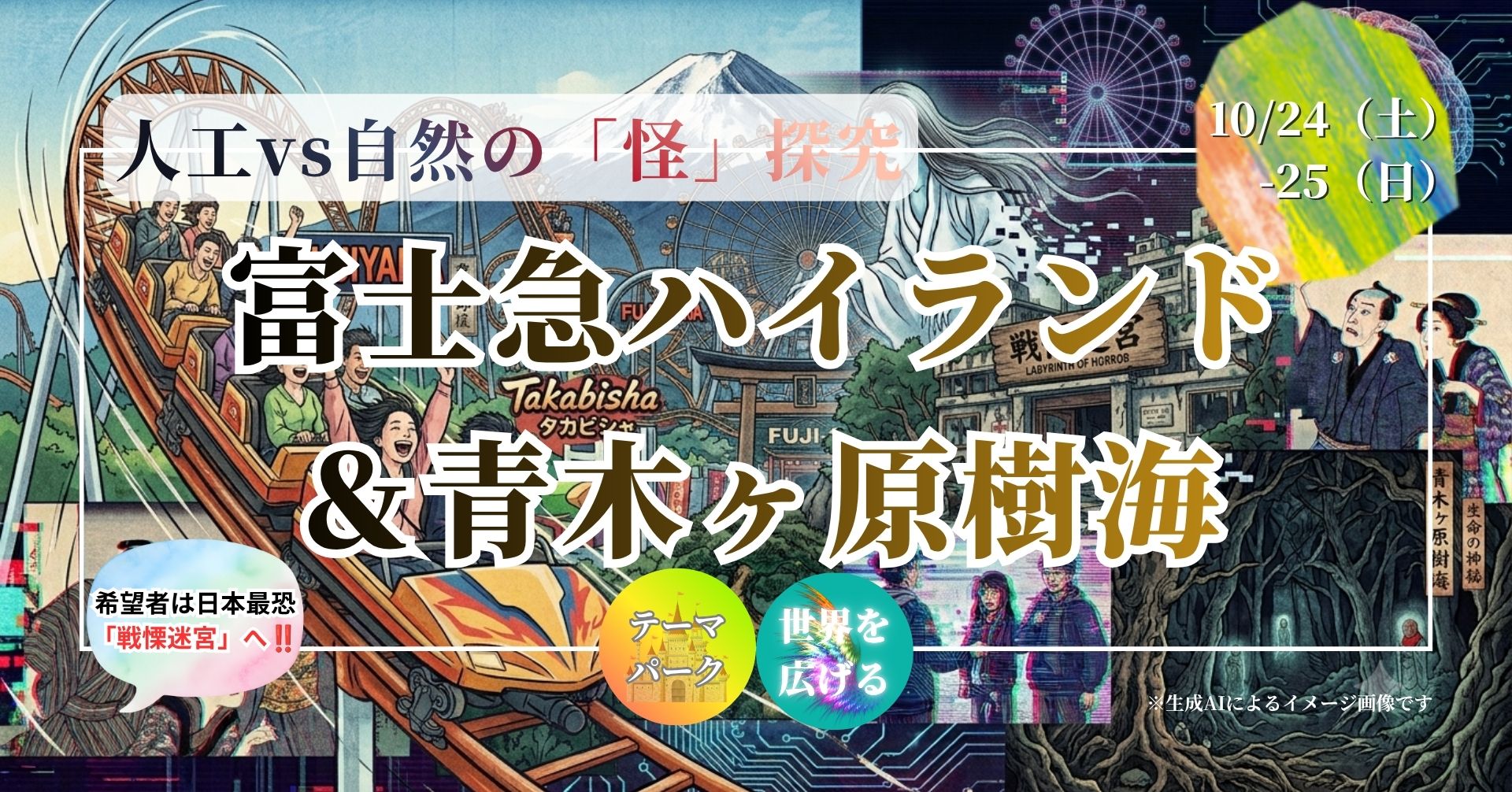 富士急ハイランド＆青木ヶ原樹海｜“人が作った怪 vs 自然の怪” 探究