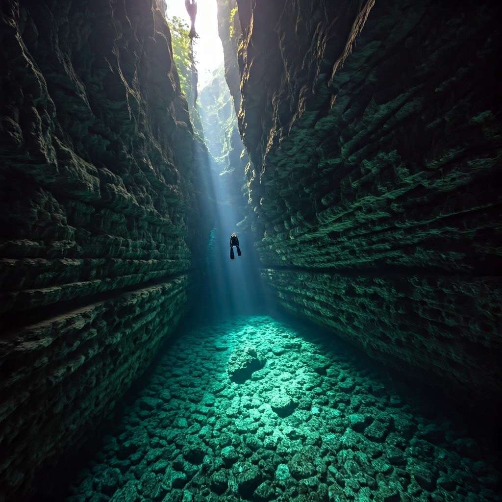 Freediving at El Pit Mexico