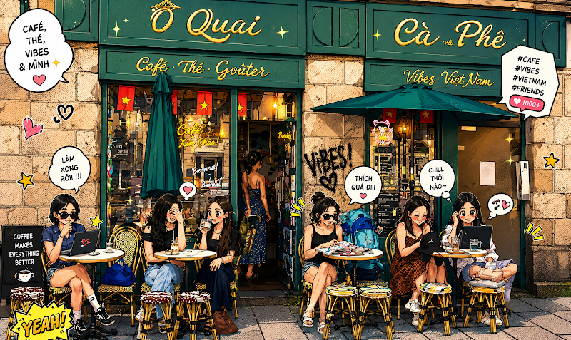 Aftenkaffe på Cafe Muối