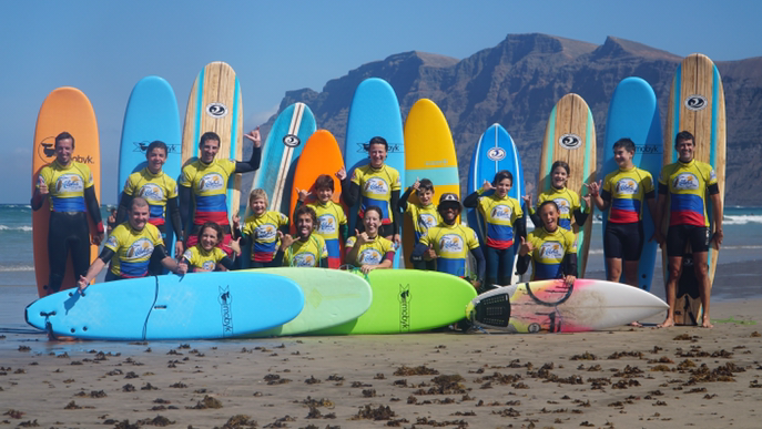 Surf y bodyboard en Famara