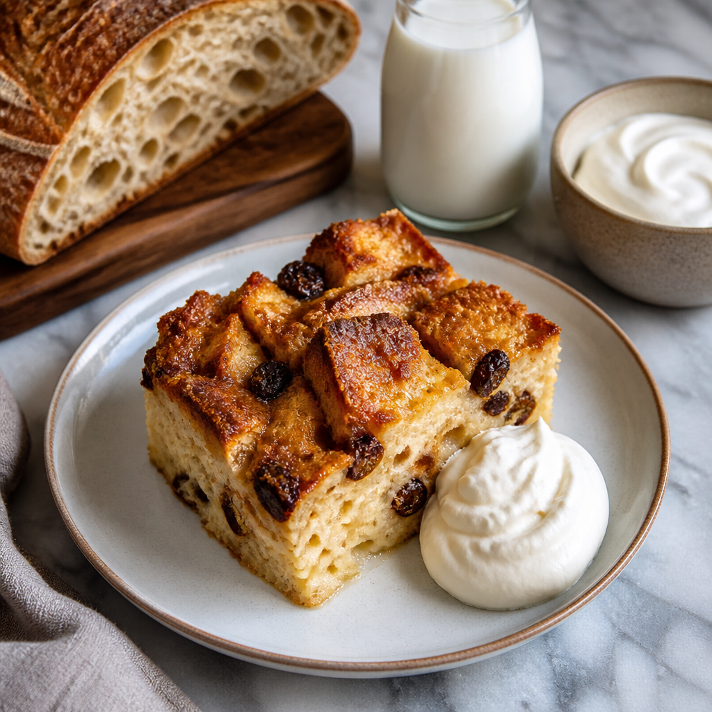Creamy Sourdough Bread Pudding