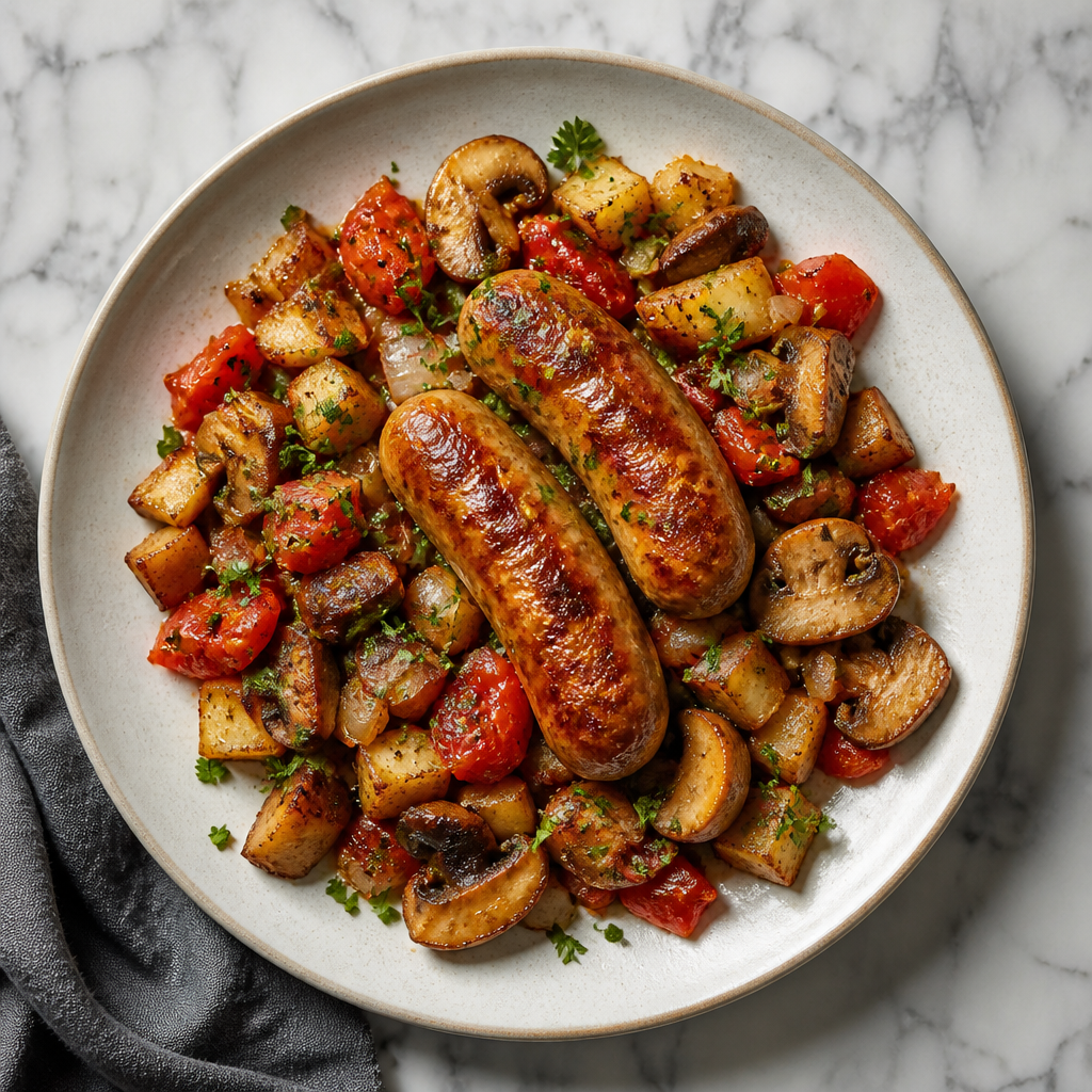 Sausage and Mushroom Breakfast Hash