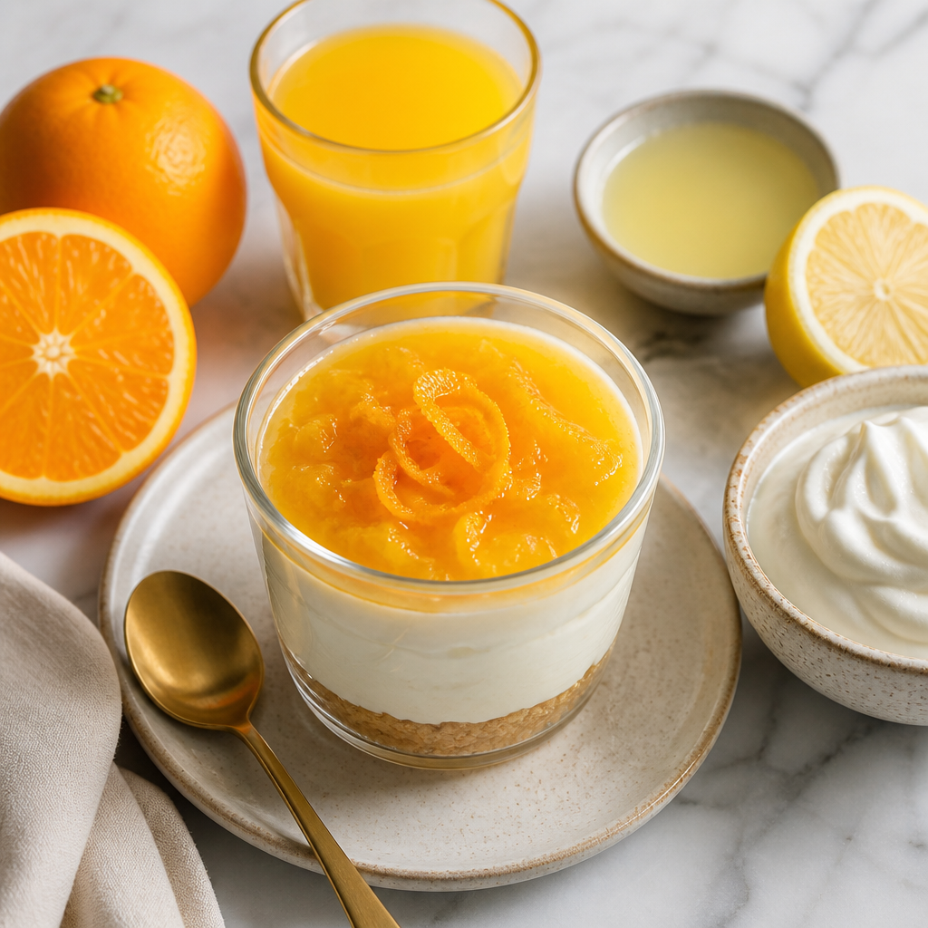 Orange and Lemon Skyr Cheesecake Pots