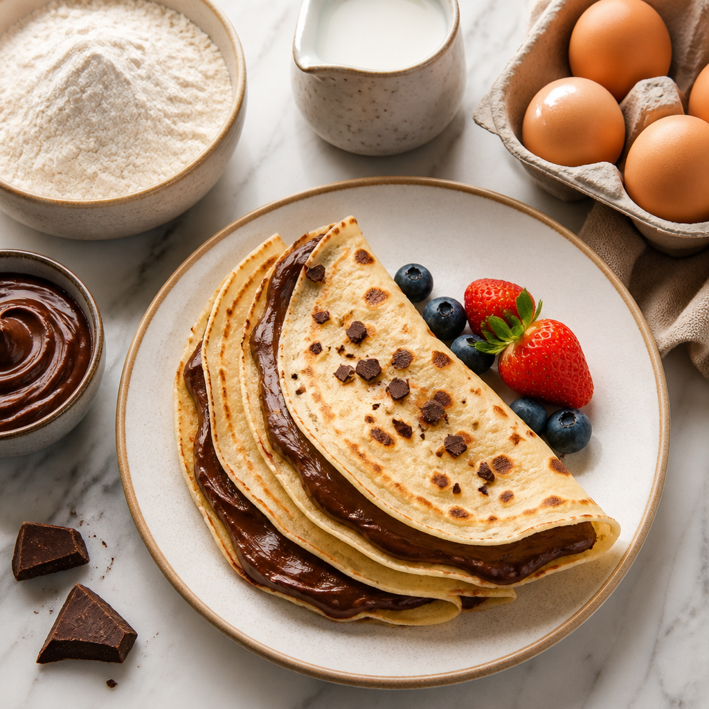 Chocolate Spread Pancakes