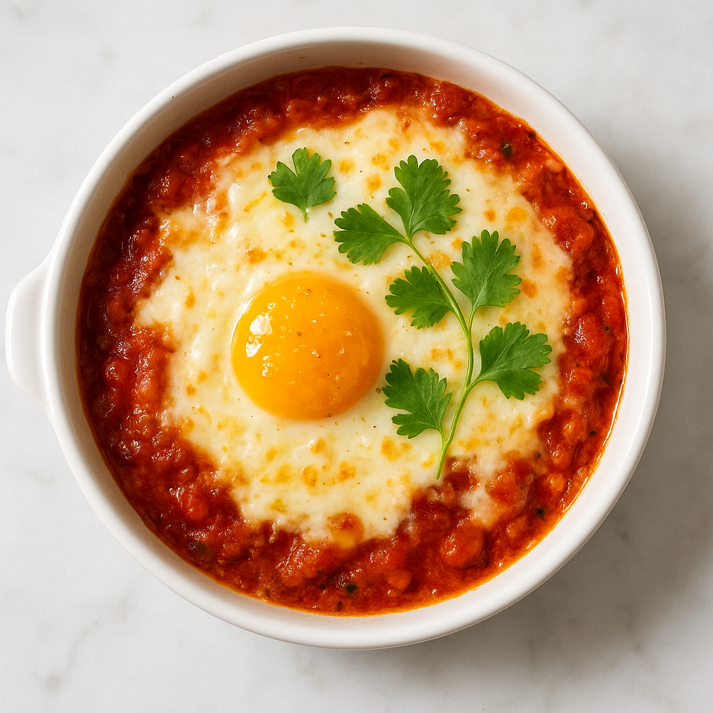 Egg and Mozzarella Salsa Bake