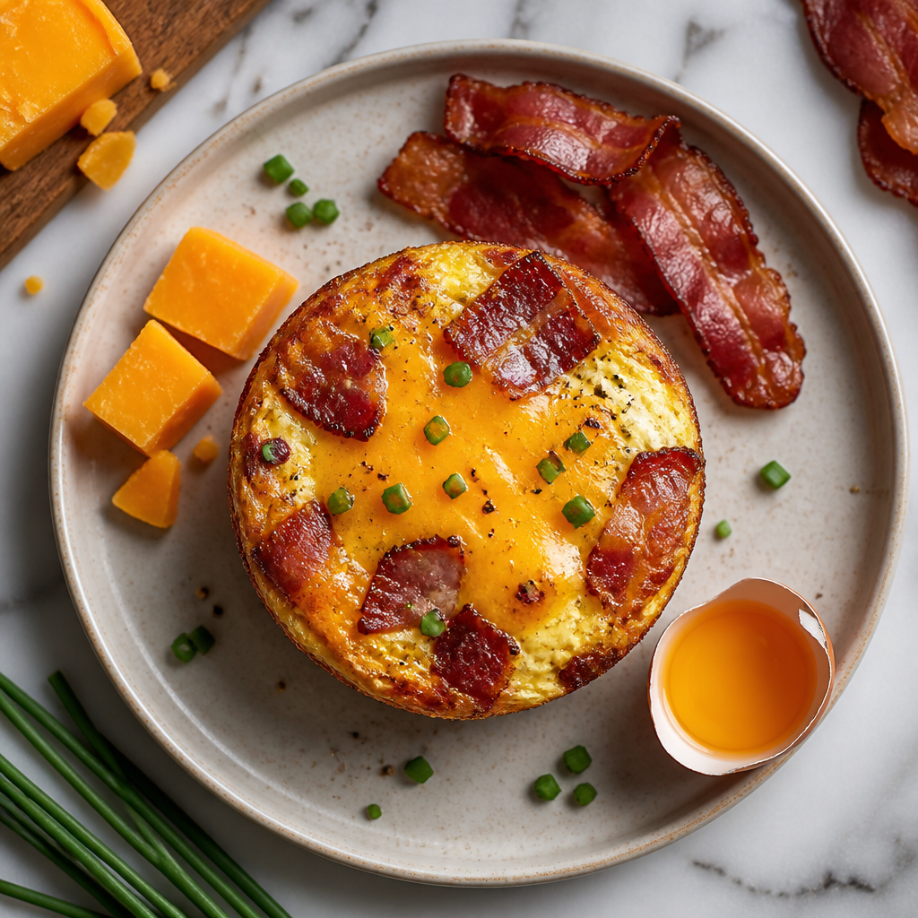 Crispy Bacon and Cheddar Egg Muffins