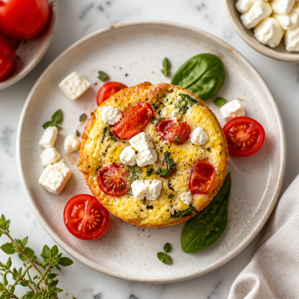 Feta and Tomato Egg Muffins