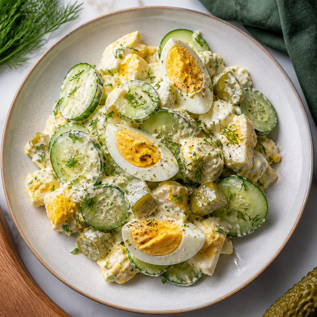 Cucumber and Pickle Egg Salad