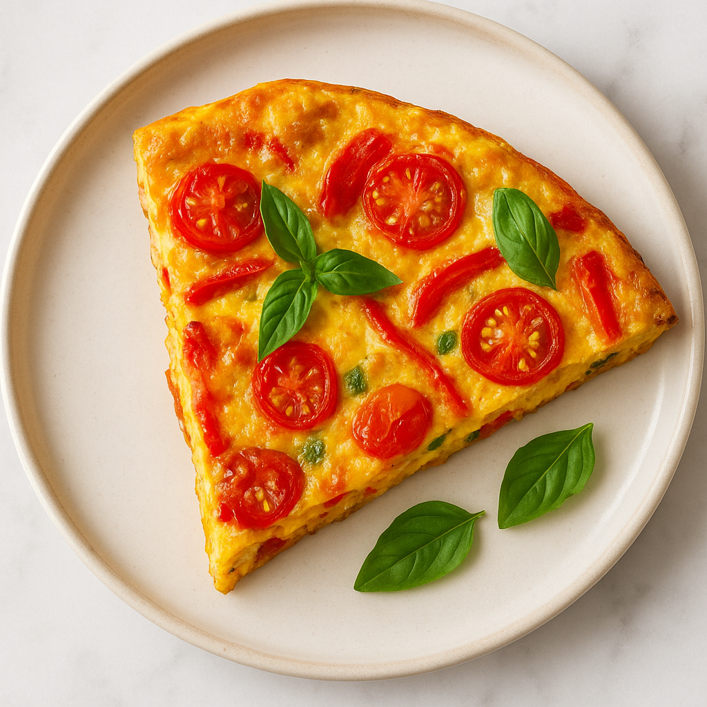 Cheesy Pepper and Tomato Frittata