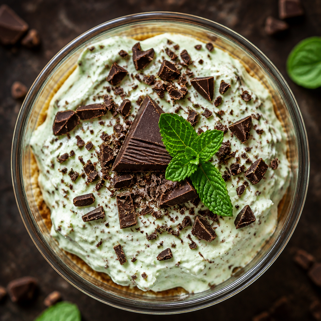 Mint Chocolate Cheesecake Pots