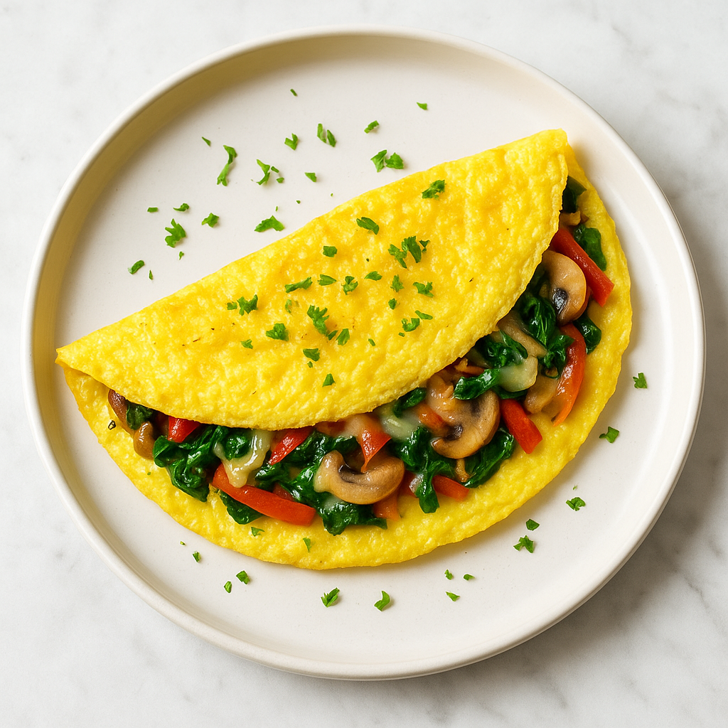 Cheesy Vegetable Omelette