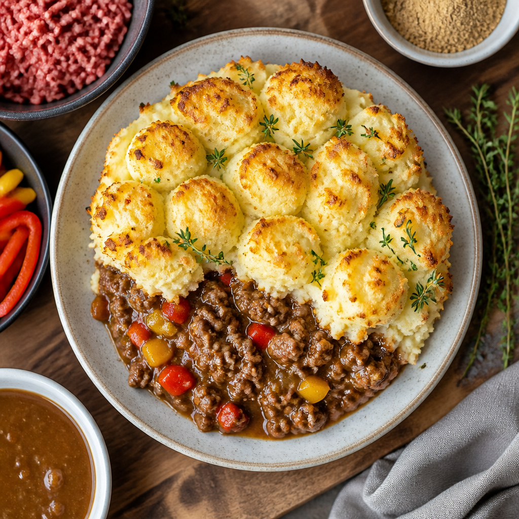Smoky Beef and Pepper Gravy Rounds