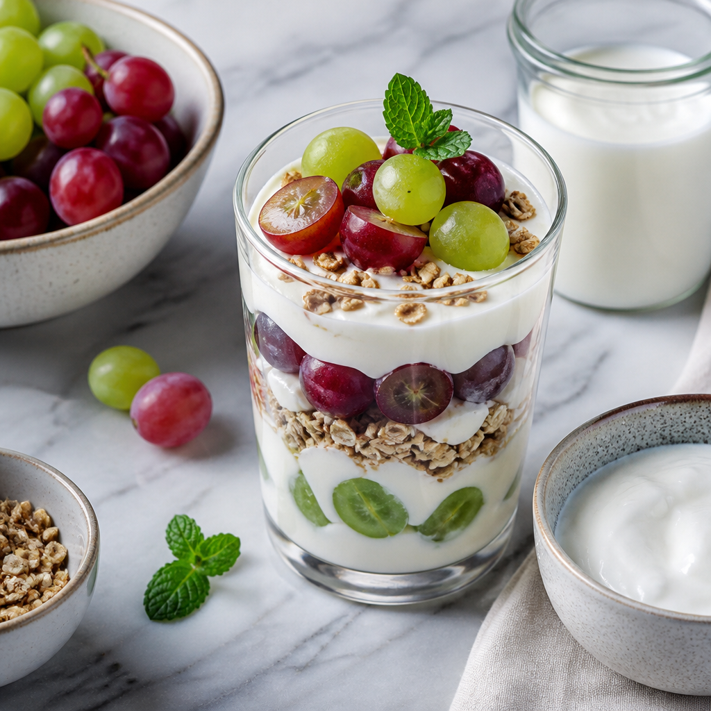 Grape and Yoghurt Chilled Pot