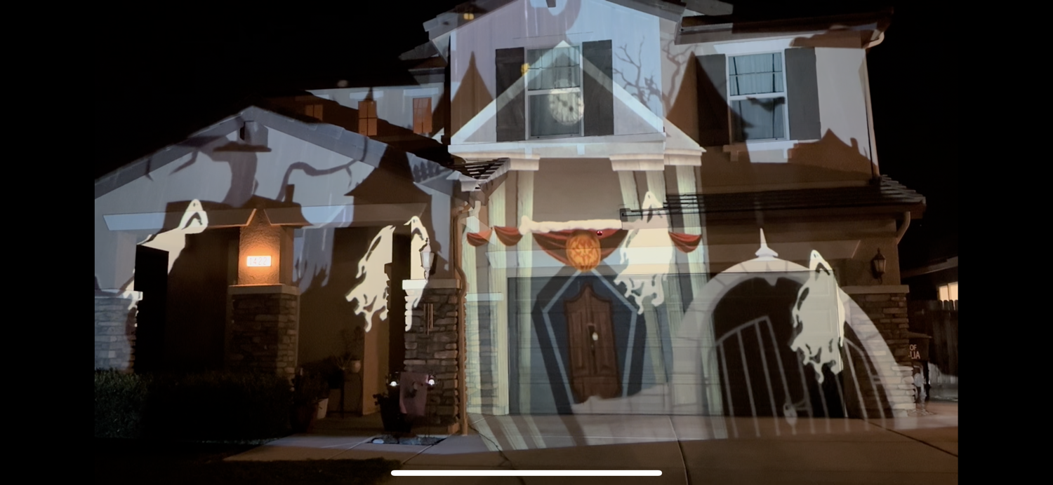 Porter St. Projection Halloween Show
