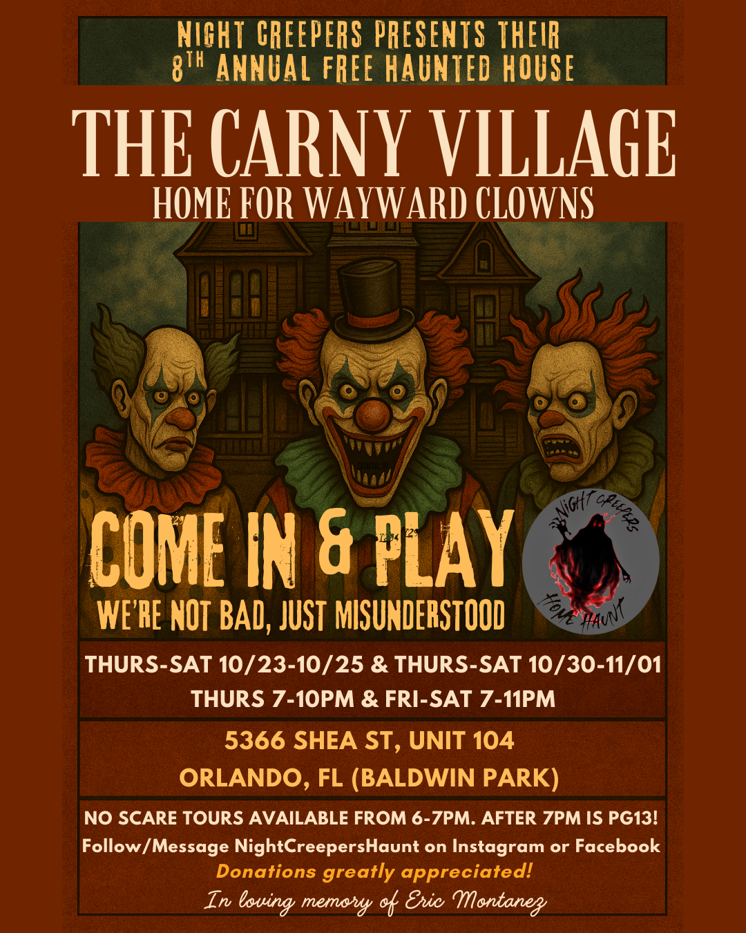 Night Creepers 8th Annual Haunted House