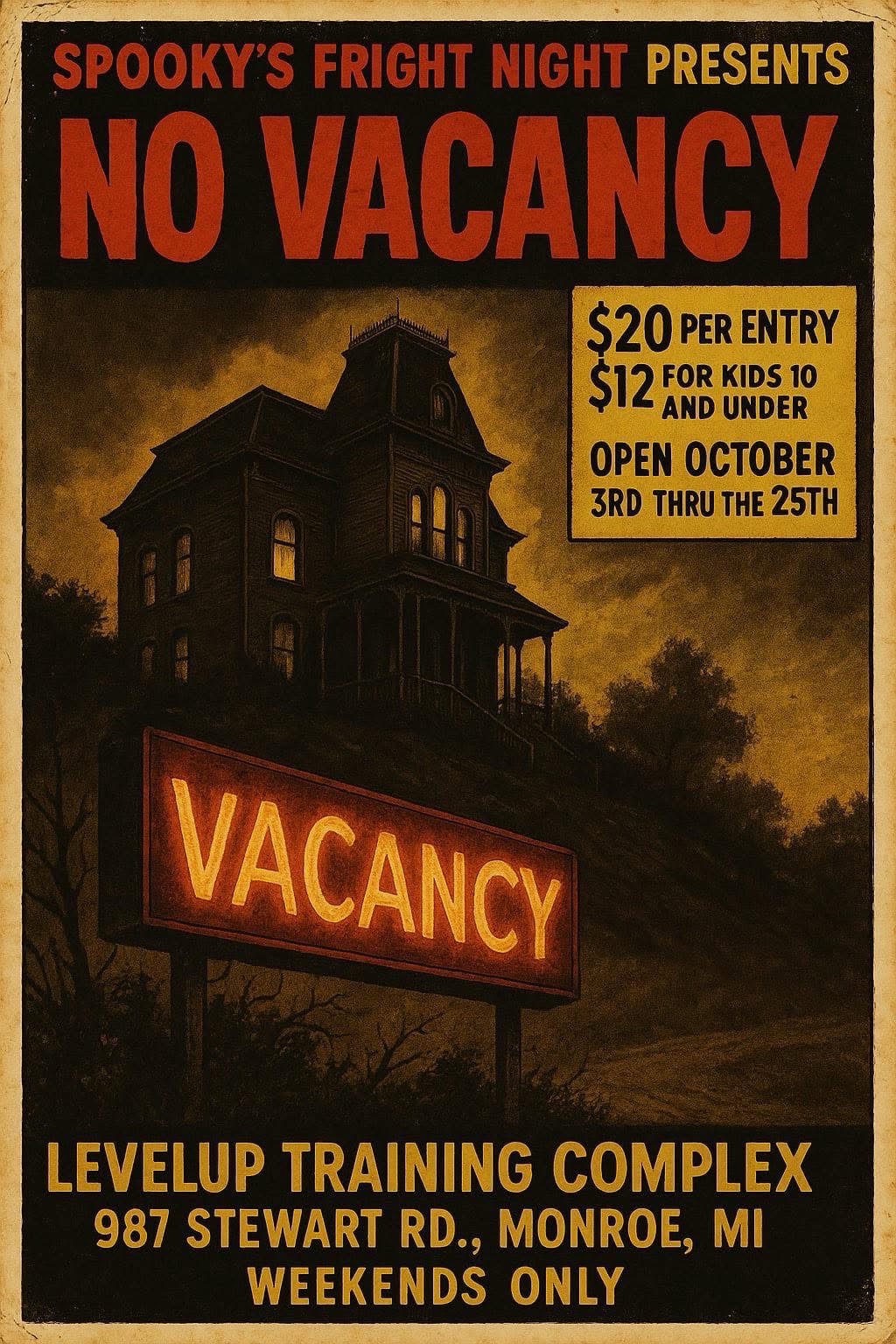 Spooky’s Fright Night No Vacancy
