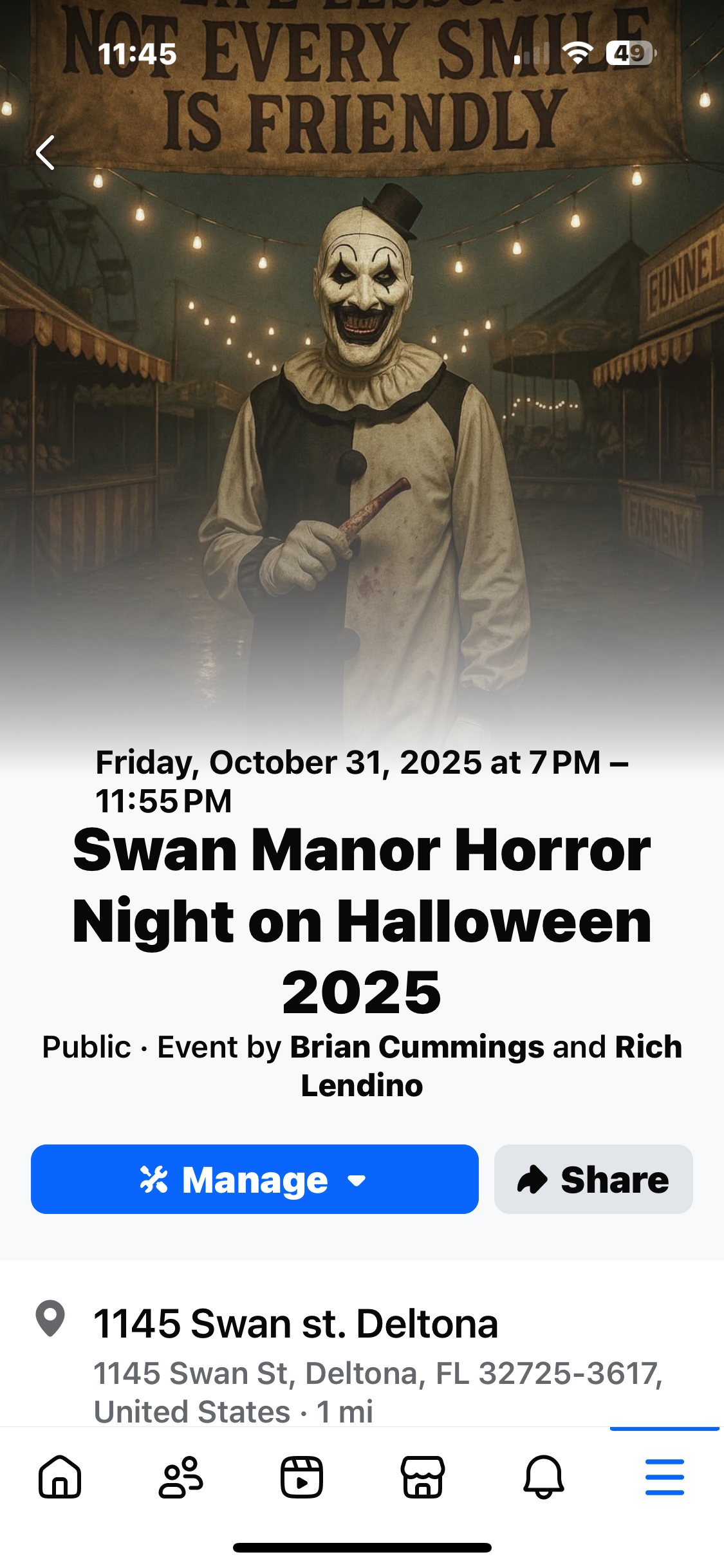 Swan Manor Horror Night 2025