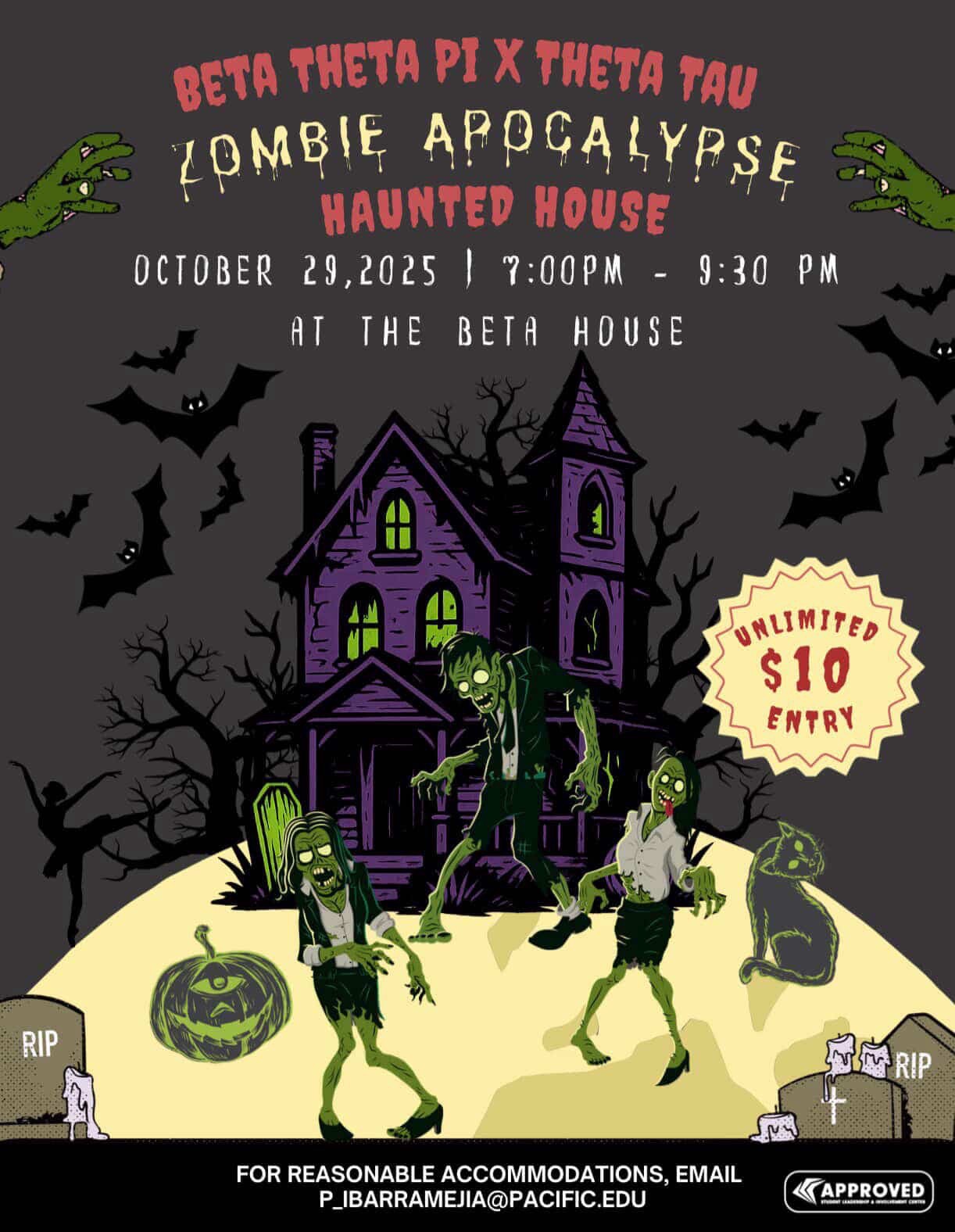 Haunted House “Zombies” Presented By ΒΘΠ & ΘΤ