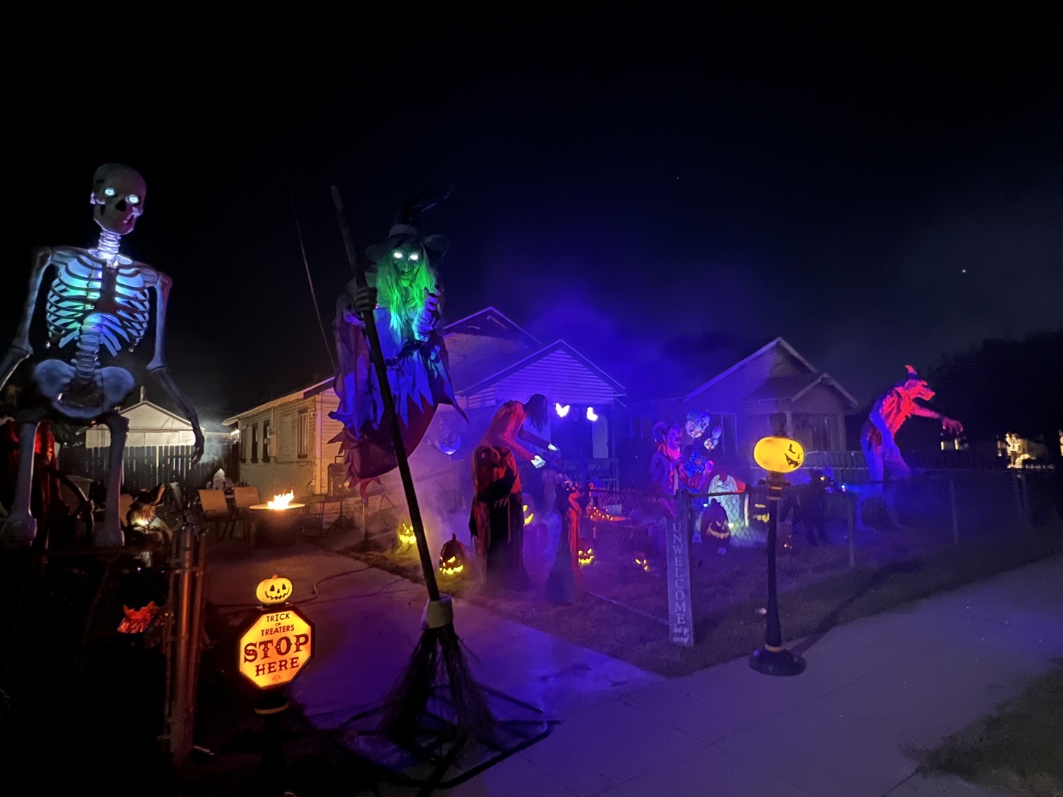 Handing Out Candy Halloween Haunt in San Bernardino, California