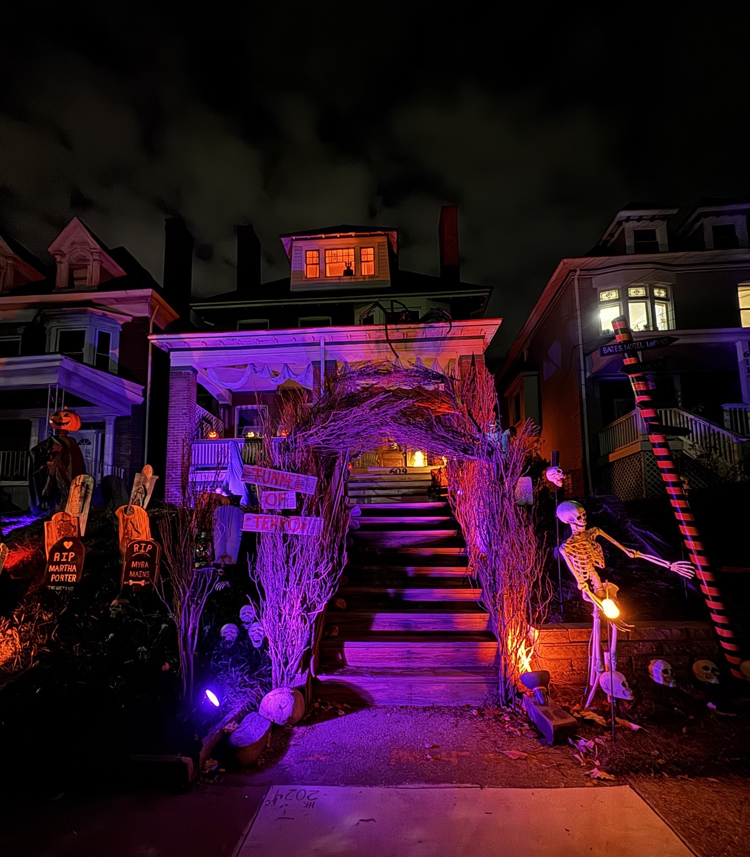 Hampton Manor Halloween Display in Wilkinsburg, Pennsylvania