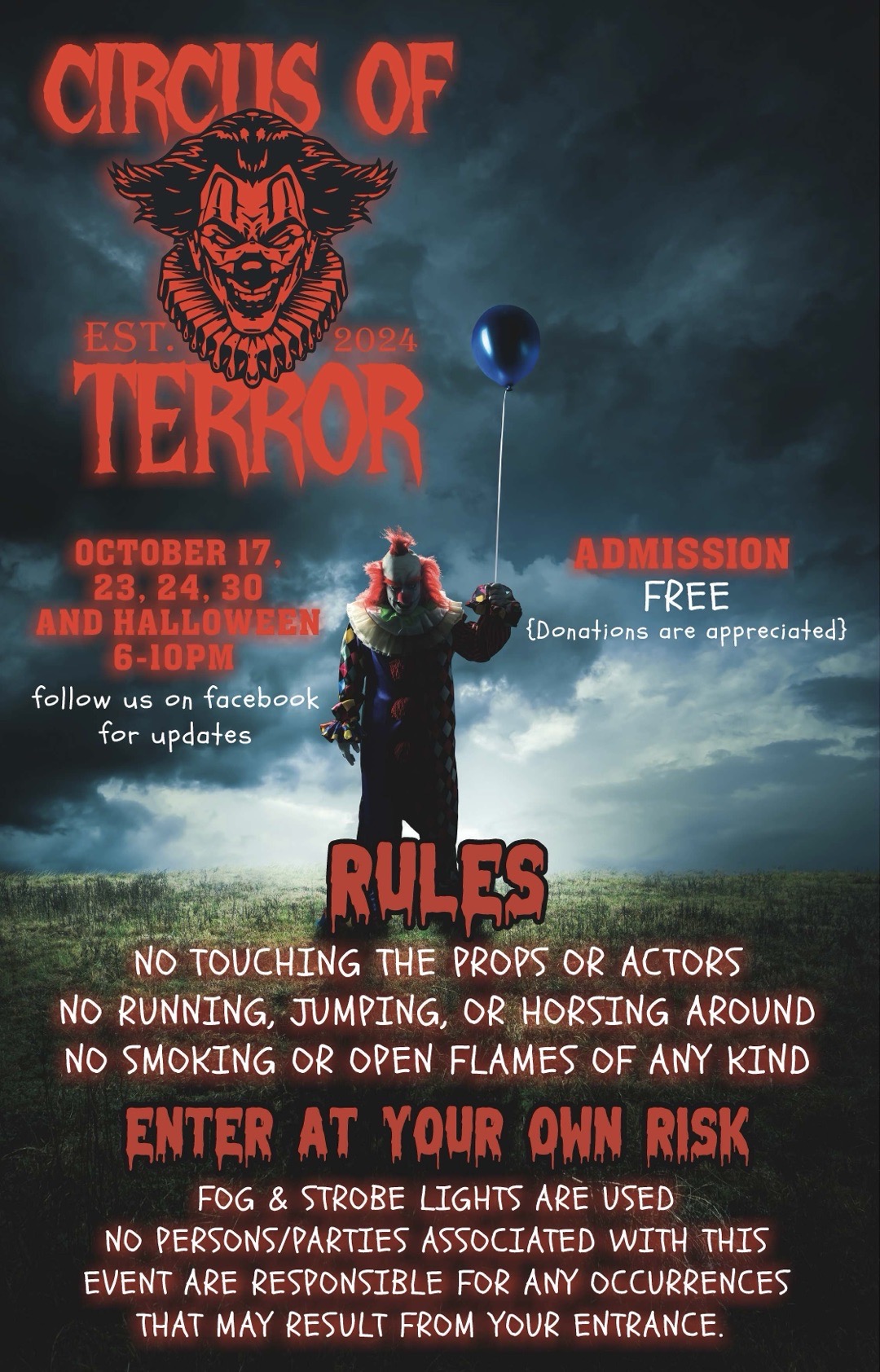 Welcome To The Circus Of Terror Haunted House in Osterville, Massachusetts