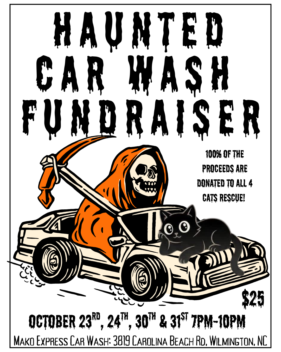 Haunted Car Wash Fundraiser — haunted house in Wilmington, NC