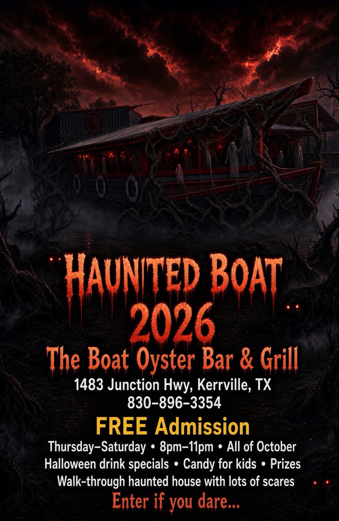 The Boat Oyster Bar In Kerrville — haunted house in Kerrville, TX