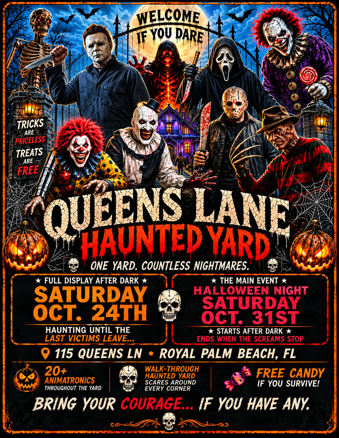 Haunted Yard On Queens Lane in Royal Palm Beach, FL