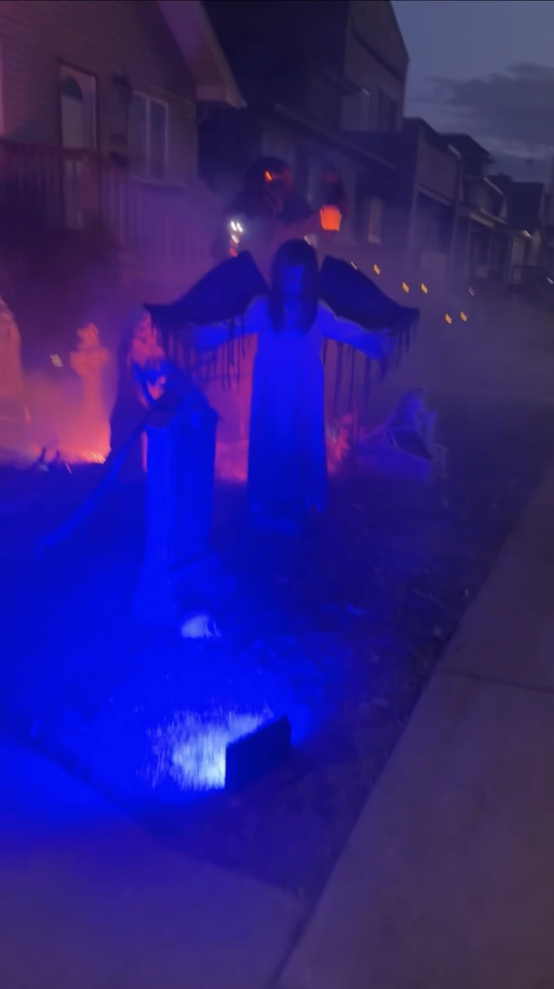 Hollywood-style Halloween display in Whiting, Indiana
