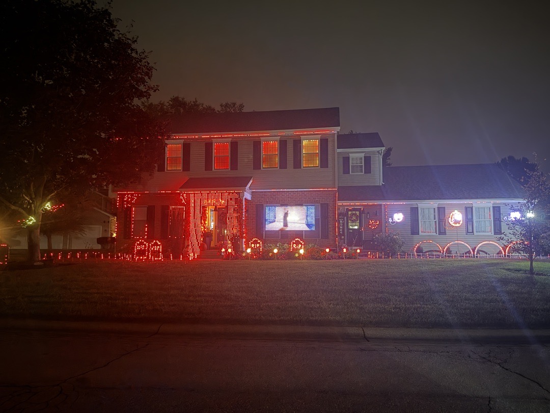 Lights And Skeletons On post in Granger, IN