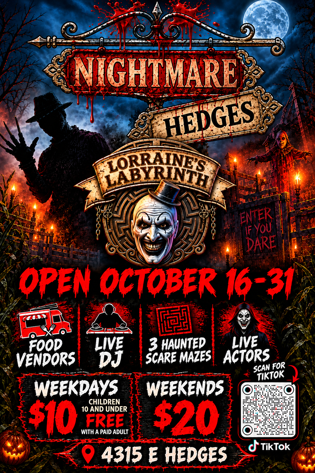 Nightmare On Hedges in Fresno, CA