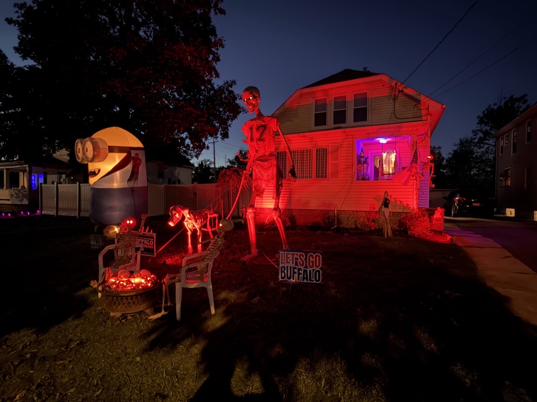 Bones Mafia Halloween Display in Lancaster, New York