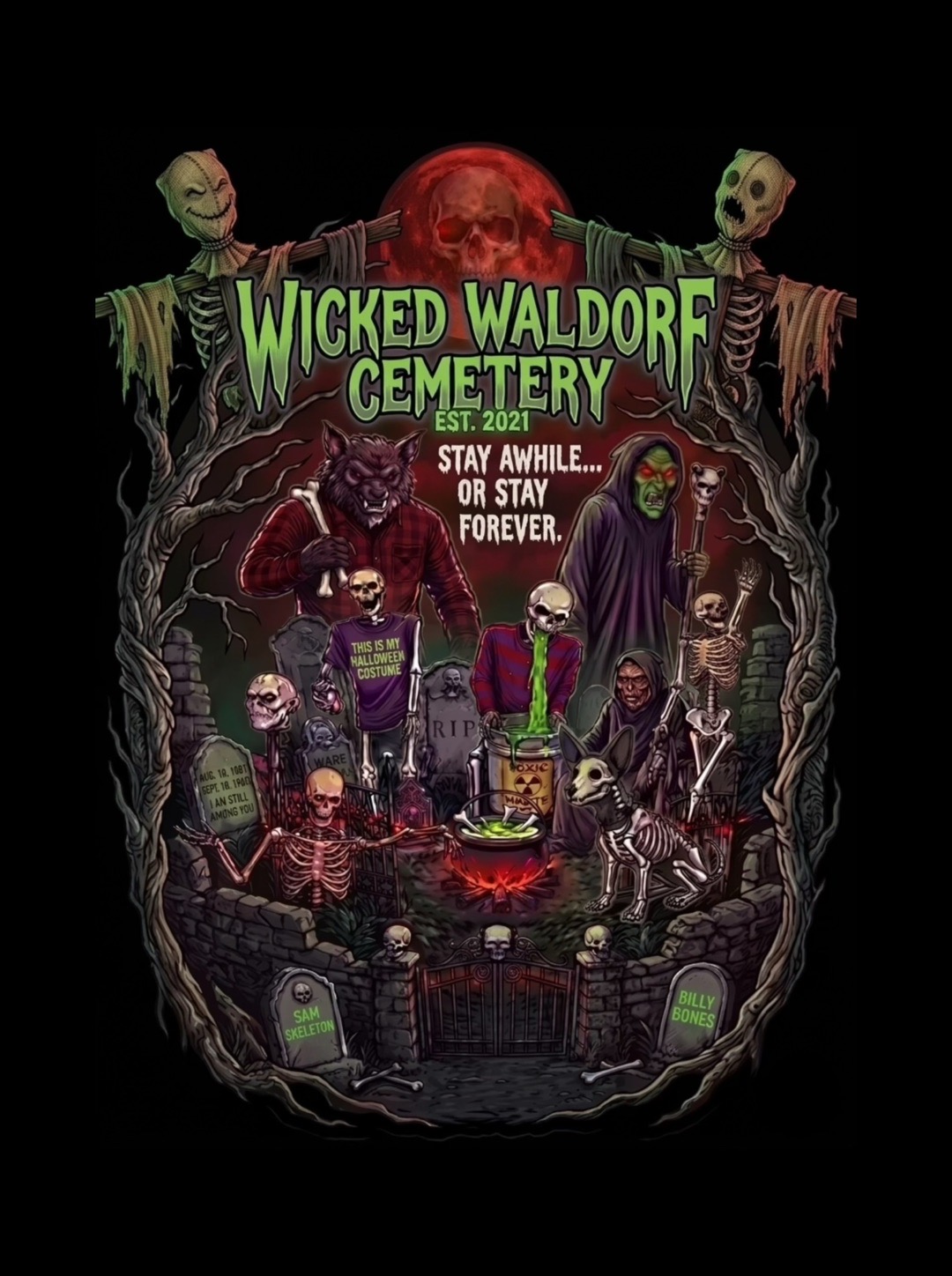 Wicked Waldorf Cemetery in Roseville, MI