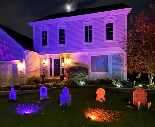 Grim Hollow Cemetery Halloween Display in Aurora, Illinois