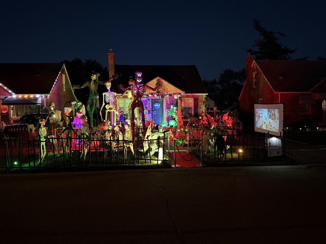 Major Manor Skeletons For St. Jude’s Halloween Haunt in Wyandotte, Michigan
