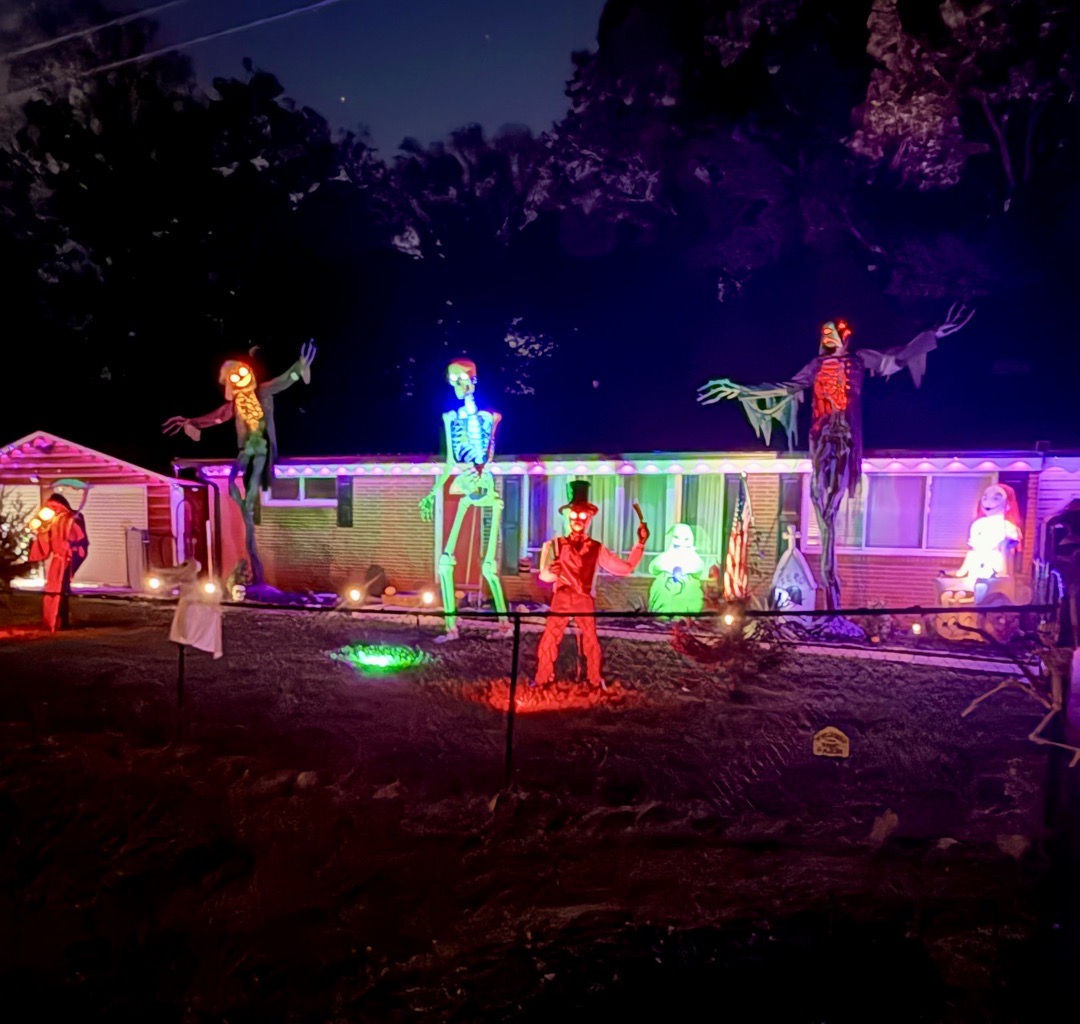 Felts/Davis Homestead Halloween Display in Walkertown, North Carolina