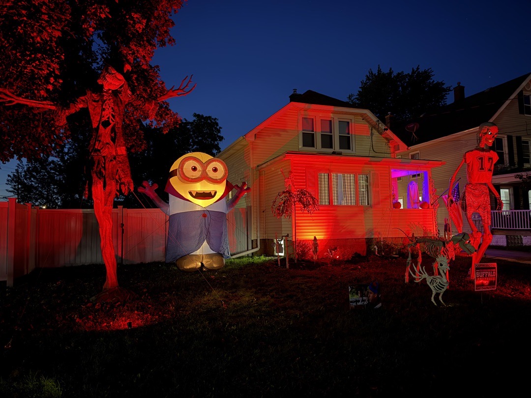 Bones Mafia Halloween Display in Lancaster, New York