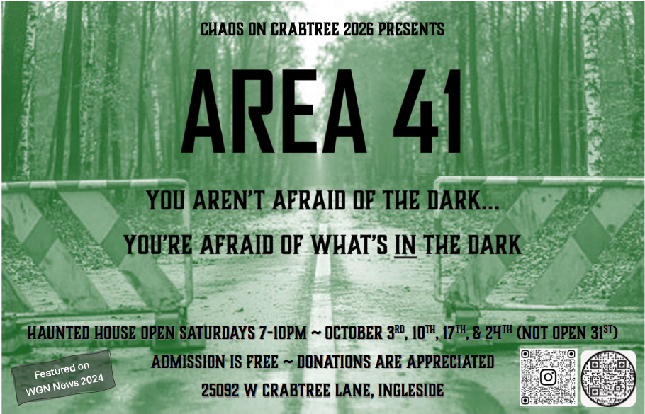 AREA 41 Presented by Chaos On Crabtree Haunted Trail in Ingleside, Illinois