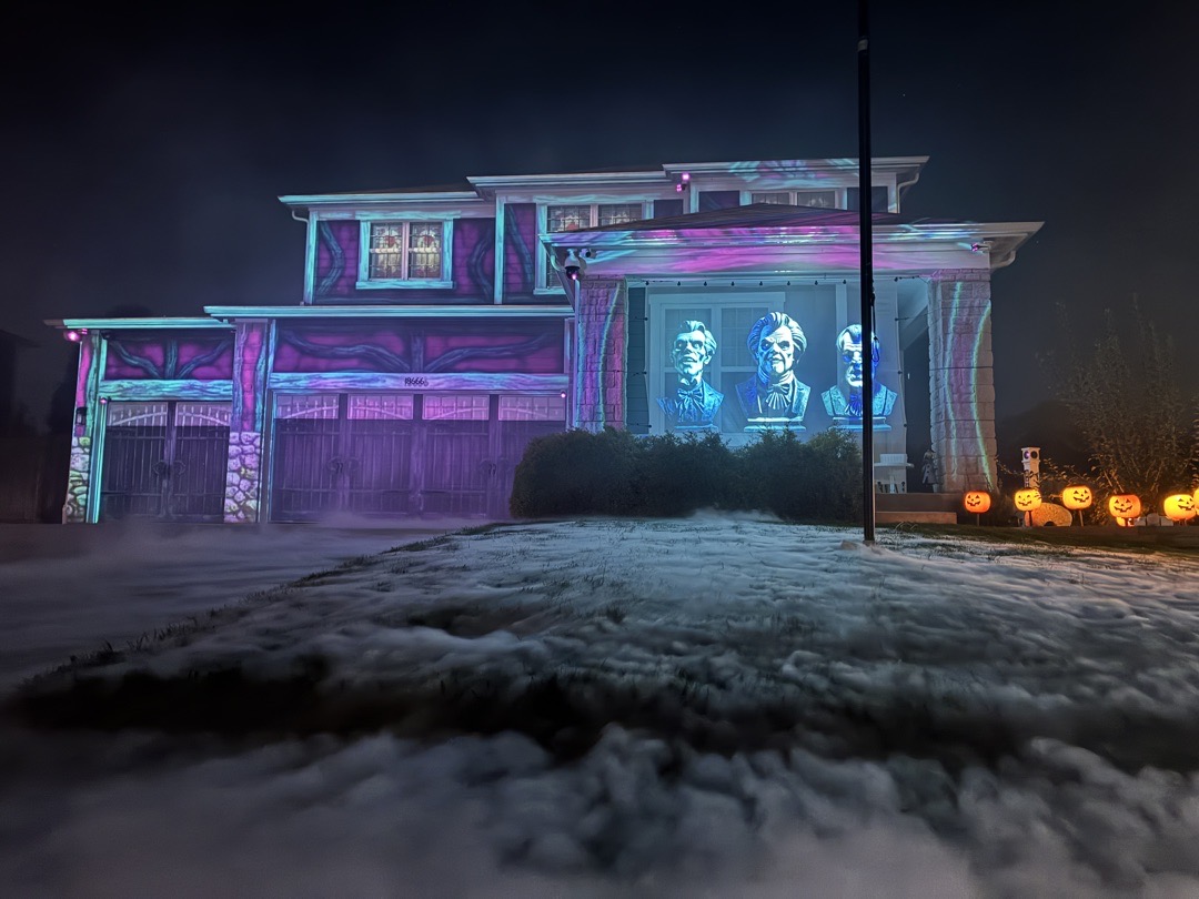 Magic Canvas Light Show Drive-Through Haunt in Westfield, Indiana