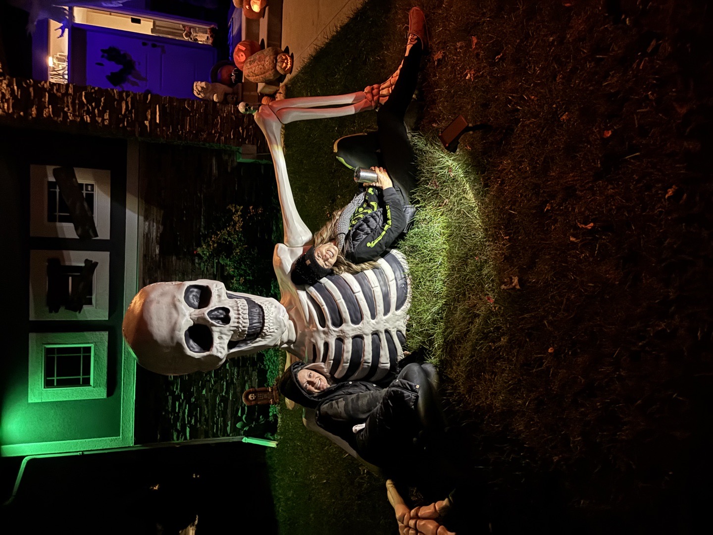 Skeletons Climbing The House! in Ankeny, Iowa