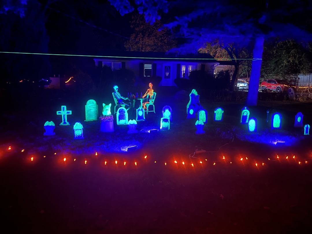 Fungs Neon Graveyard Haunted Trail in Allenstown, New Hampshire