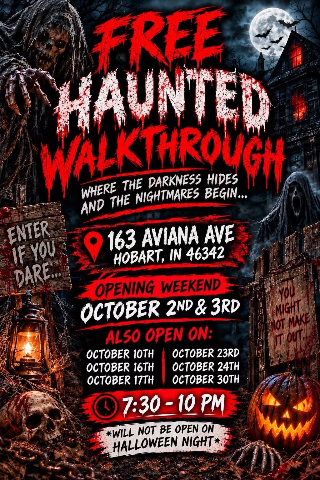 Terror On Aviana Haunted House in Hobart, Indiana