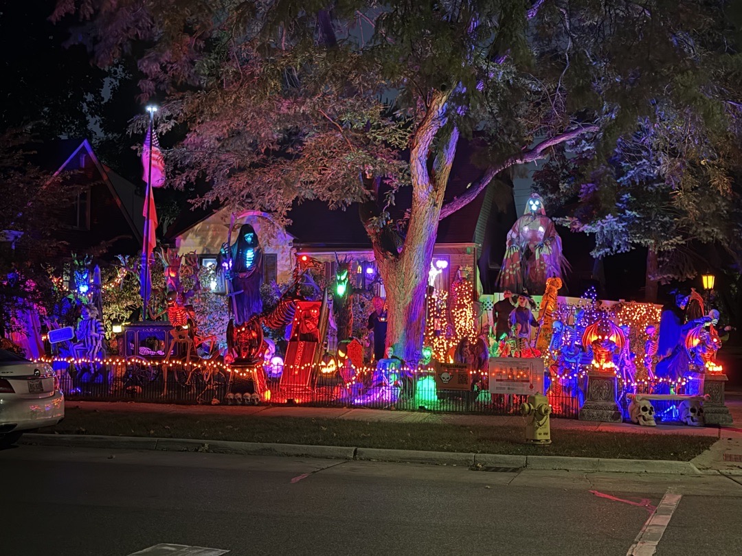 Carlysle cemetery Halloween Display in Dearborn, Michigan