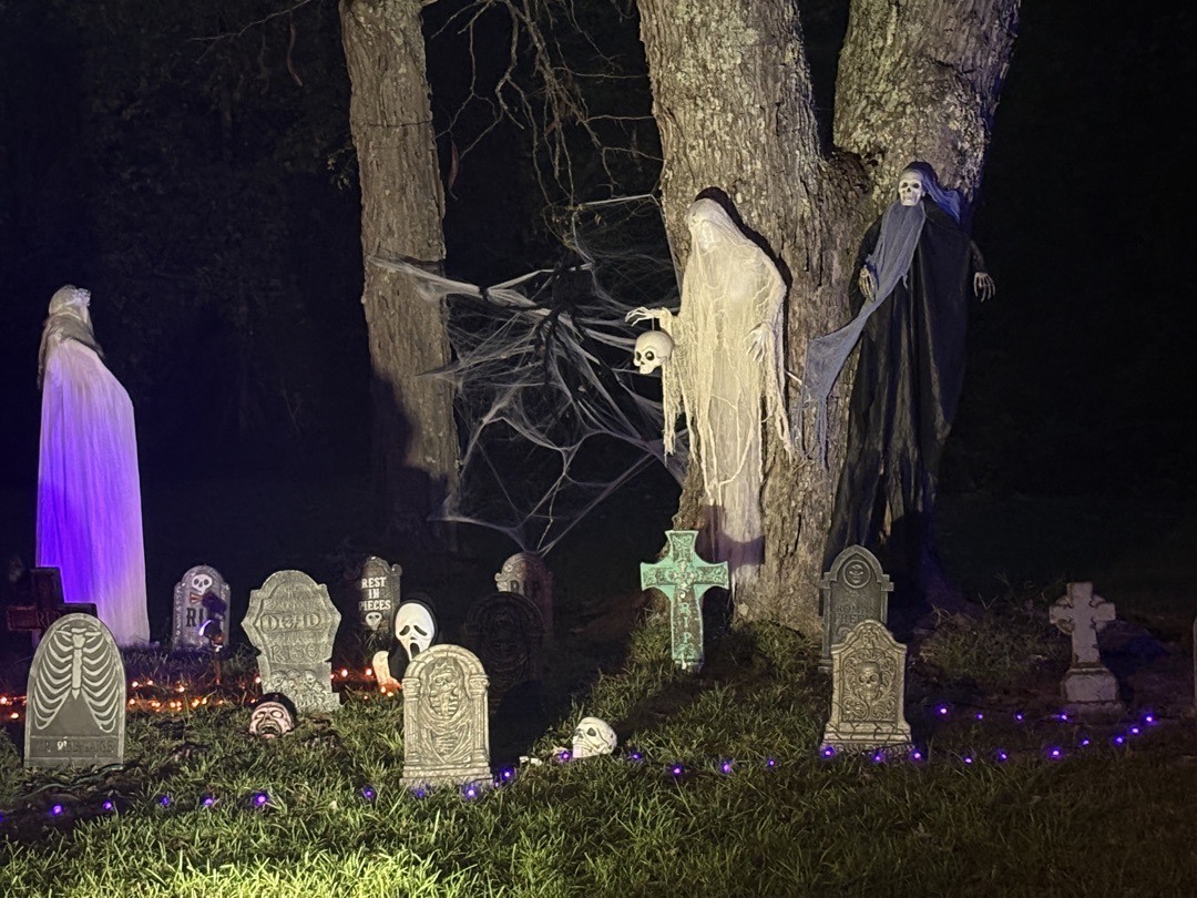 The Tree Hollow Crypt Halloween Display in Granite Quarry, North Carolina