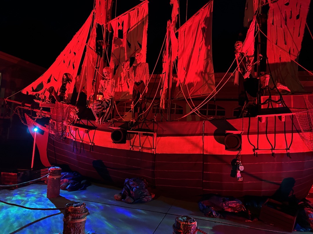 The Black Stone Pirate Ship Haunted House in West Bend, Wisconsin